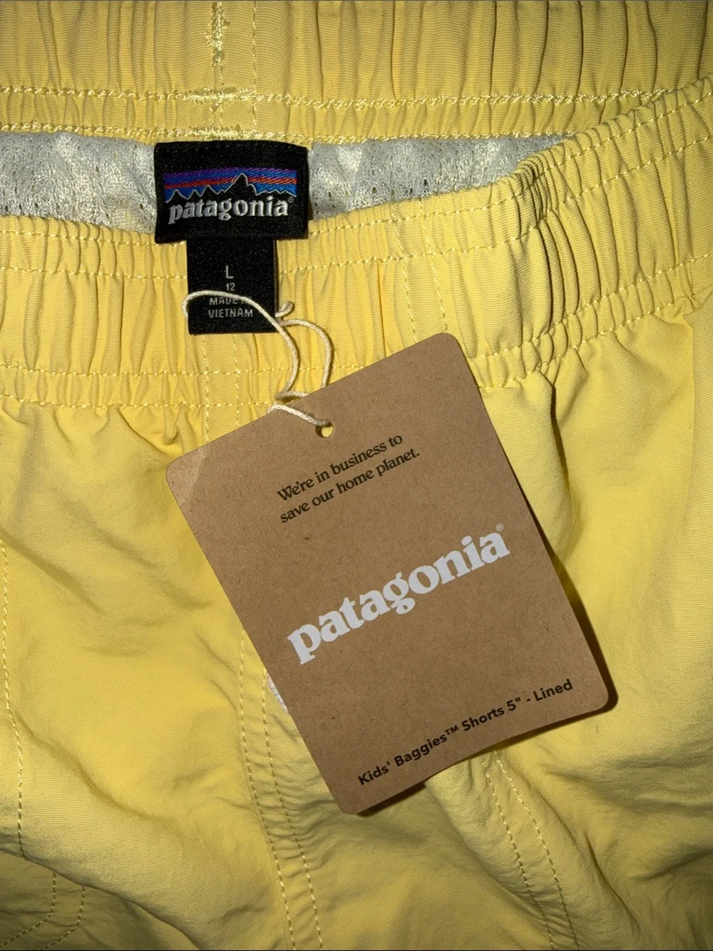 Patagonia Kids Yellow Swim Shorts